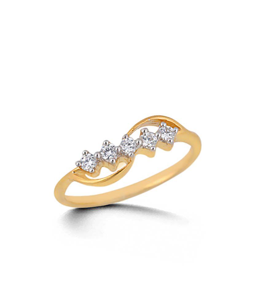 Panna Contemporary 18kt Gold Diamond Ring: Buy Panna Contemporary 18kt ...