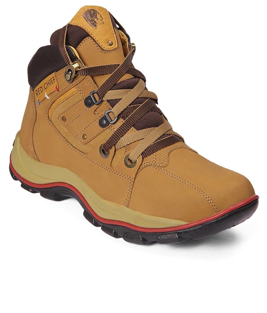 red chief long boot shoes