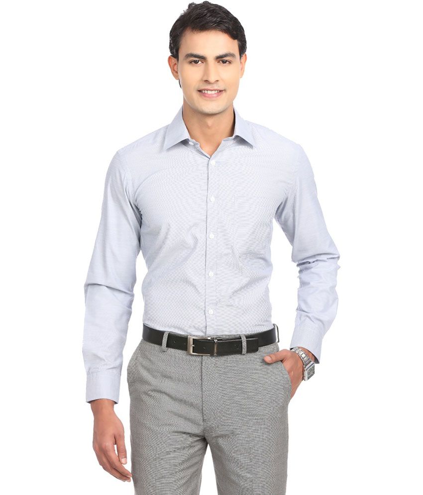 Reid & Taylor Blue 100 Percent Cotton Solids Regular Shirt - Buy Reid ...