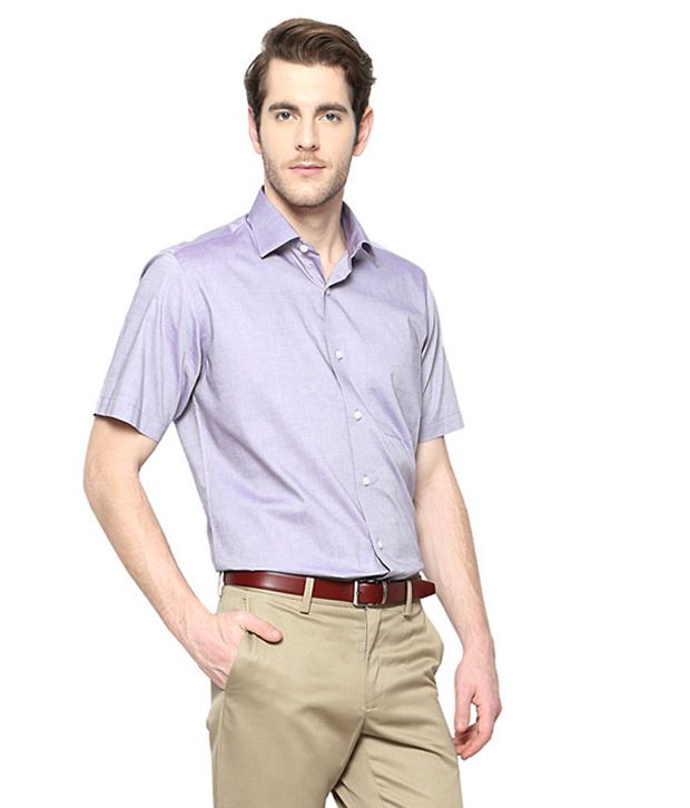 Van Heusen Purple Half Sleeve Shirt - Buy Van Heusen Purple Half Sleeve ...
