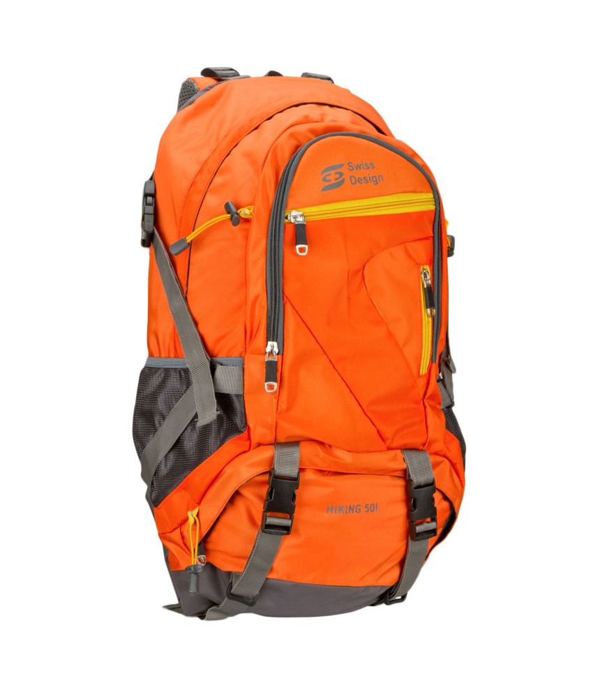 Swiss Design Orange Hiking Bag For Men - Buy Swiss Design Orange Hiking ...