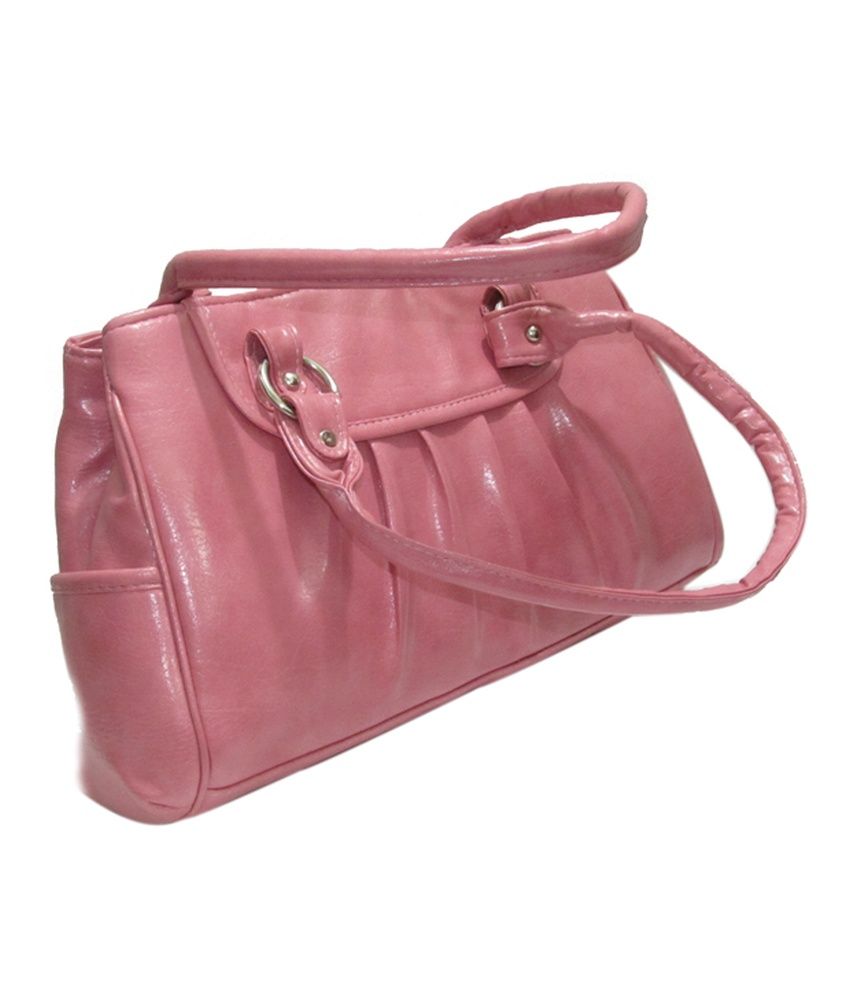 Rich Born 80051 Pink Leather Hand Bag for Women - Buy Rich Born 80051 ...