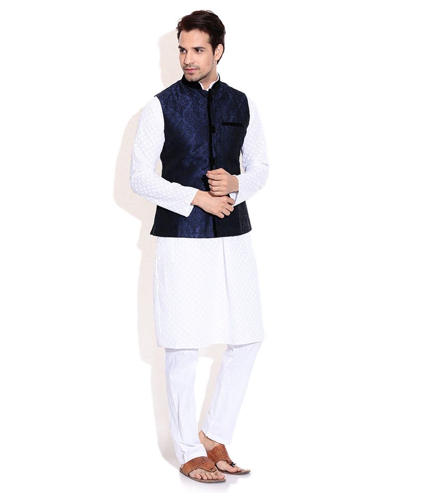 manyavar blue nehru jacket