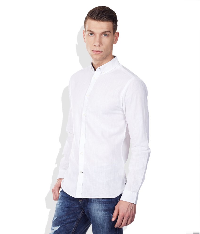 Jack & Jones White Shirt - Buy Jack & Jones White Shirt Online at Best ...