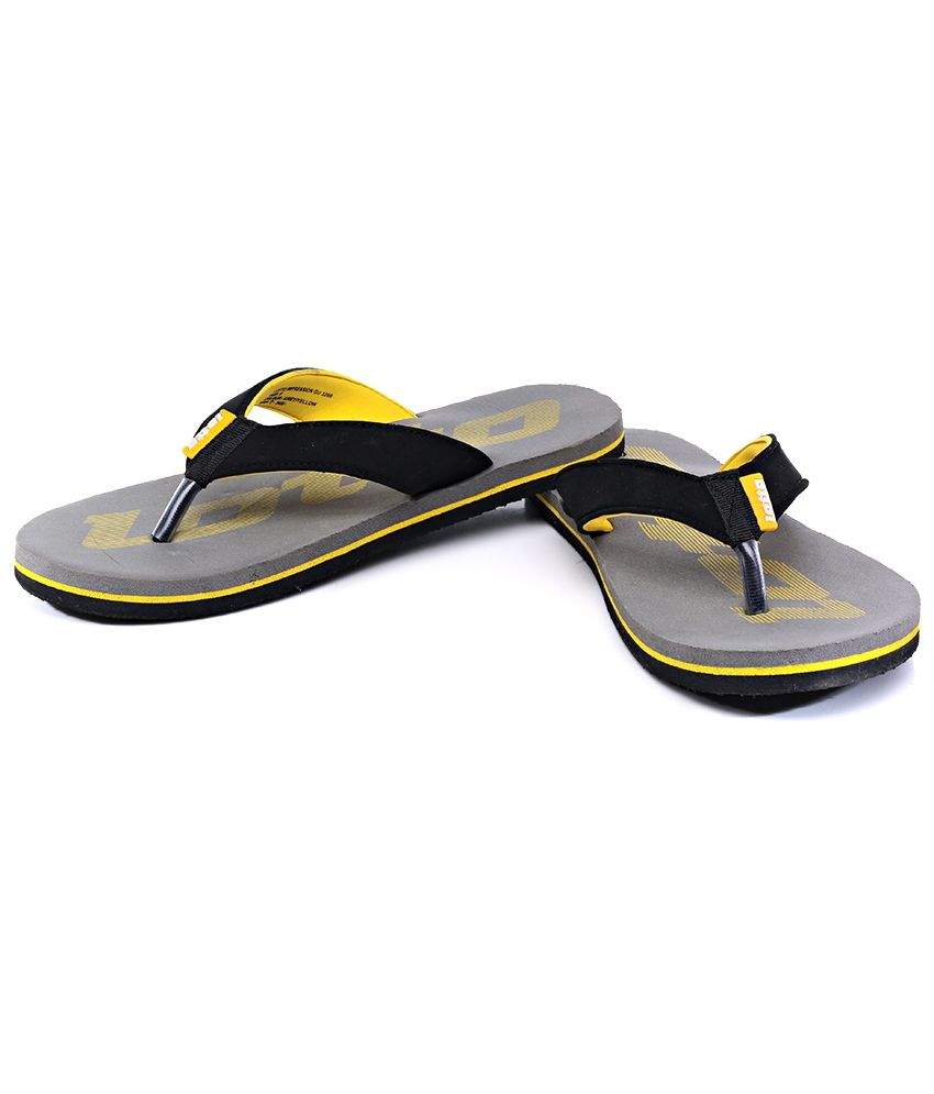 grey and yellow slippers