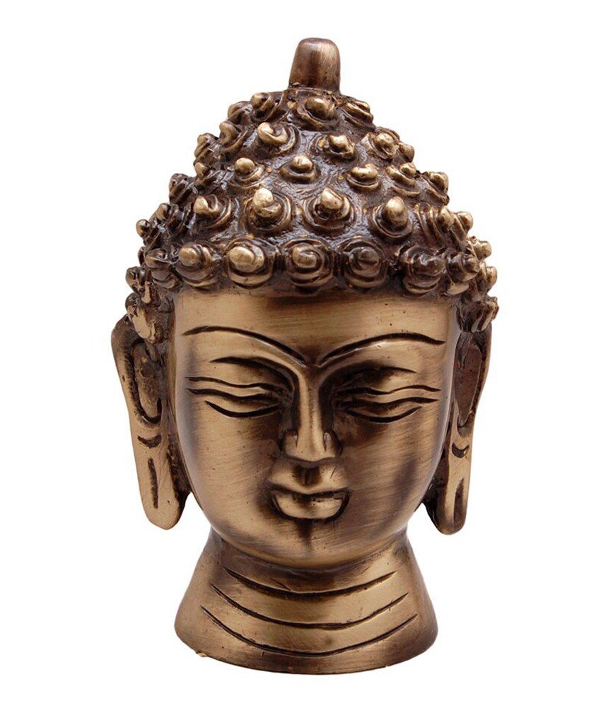     			eCraftIndia Metal Meditating Buddha Head