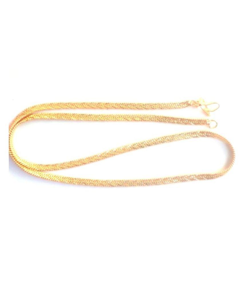 J S Imitation Brass Gold Plating Studded Gold Coloured Chain Buy J S