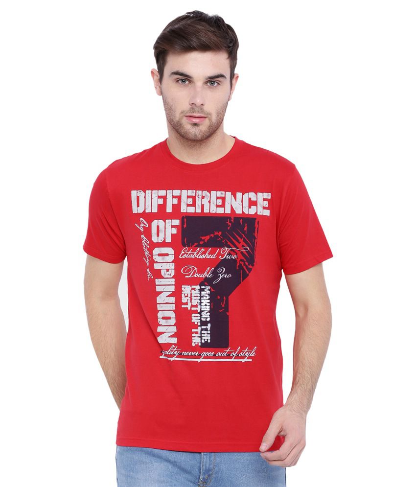 Difference of Opinion Red Round T Shirt - Buy Difference of Opinion Red ...