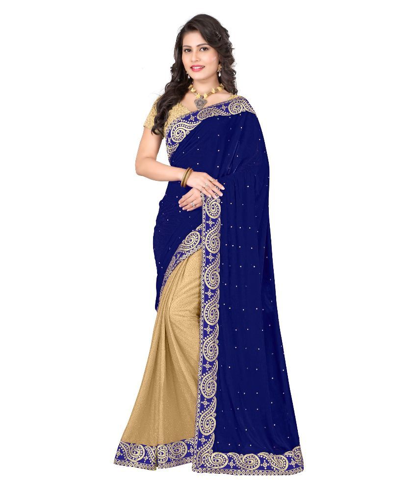 velvet saree plain