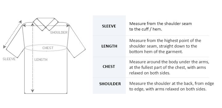 louis philippe t shirt size chart