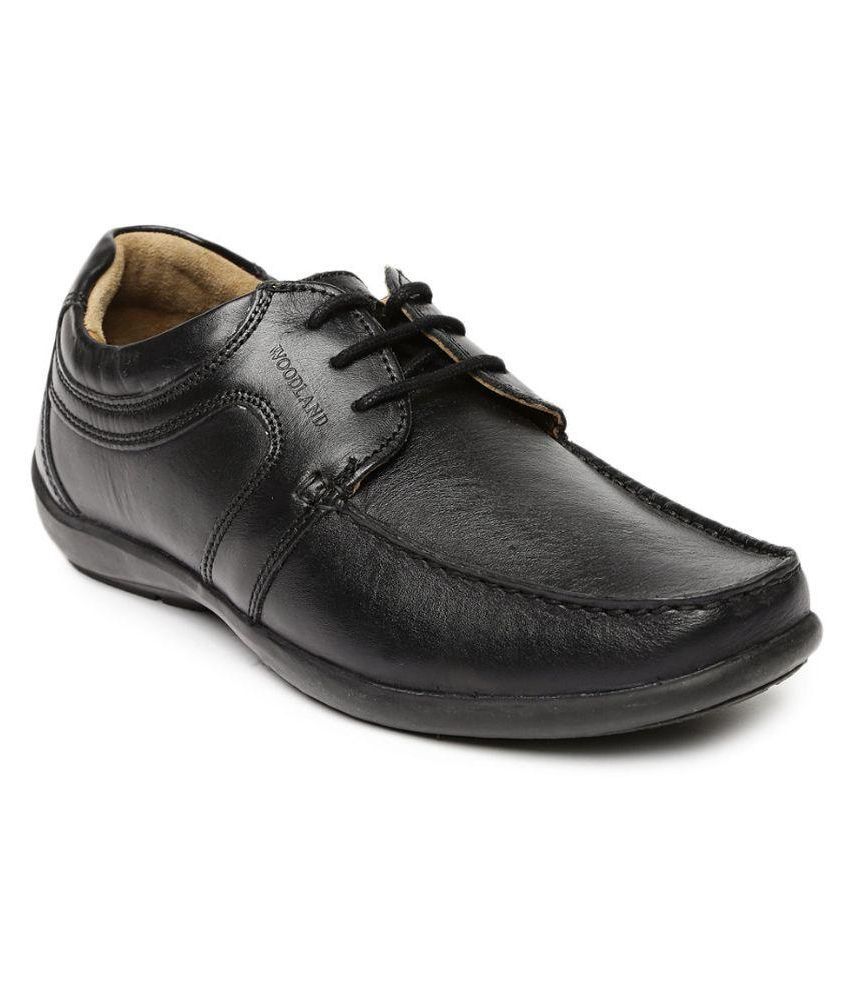 black leather shoes woodland