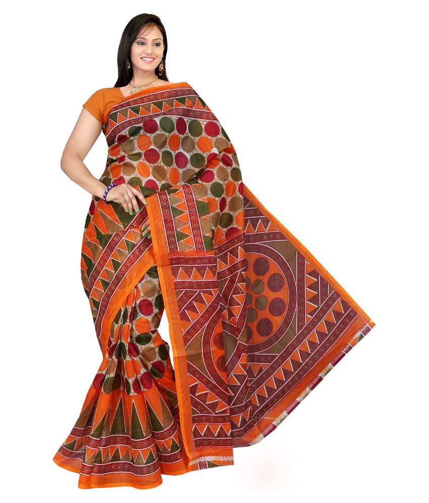 Glamorous Lady Multicoloured Cotton Saree - Buy Glamorous Lady