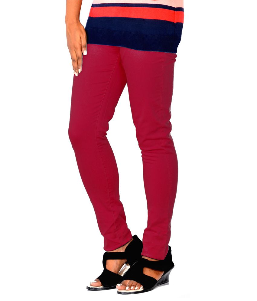 maroon jeggings