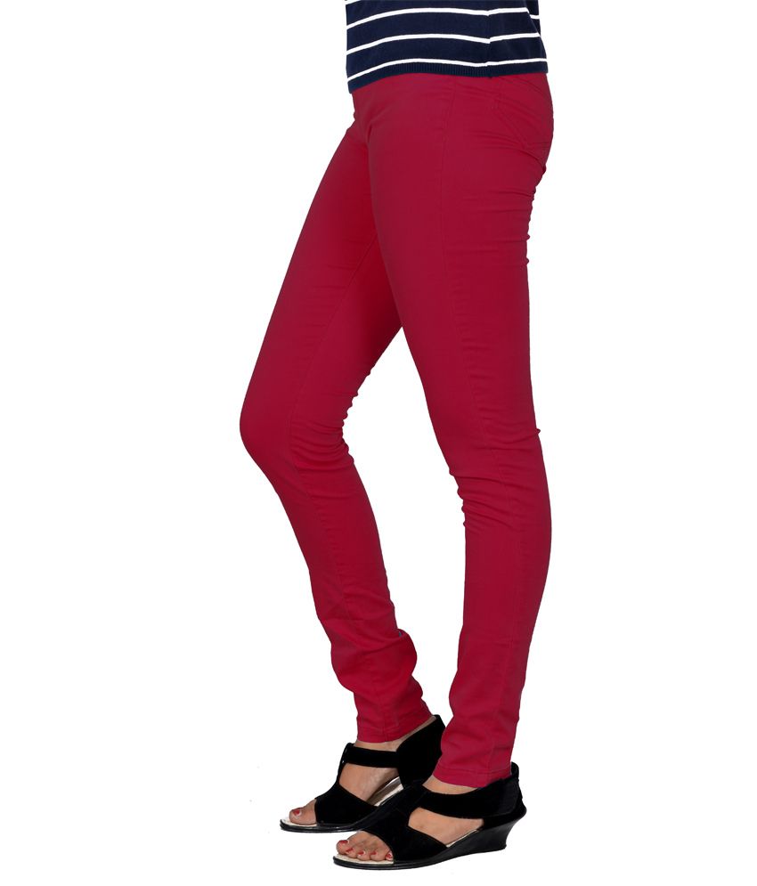 maroon jeggings