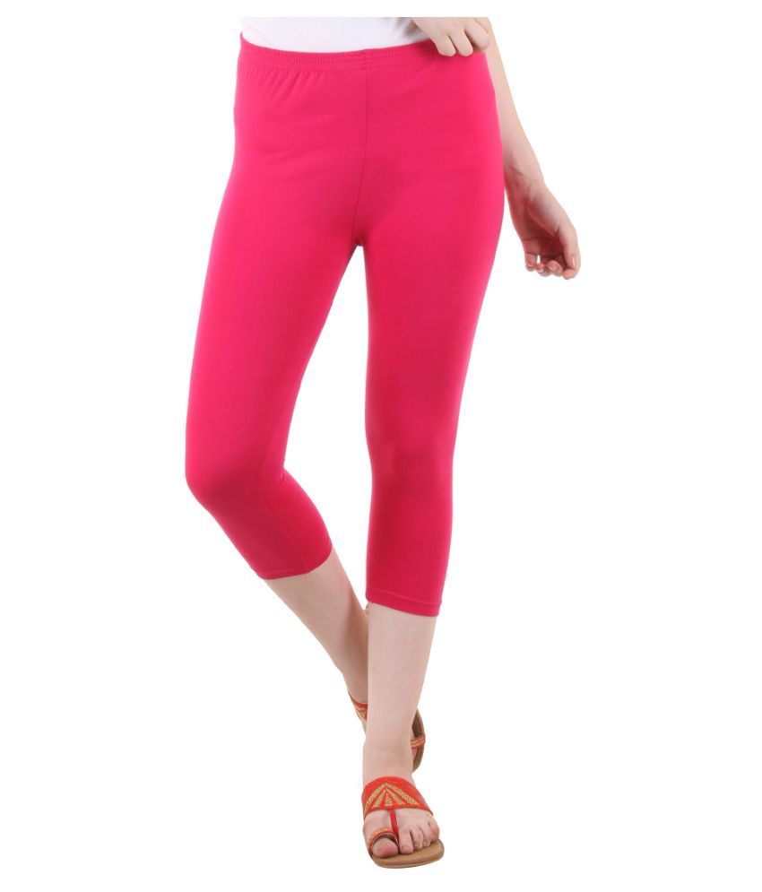 Buy Diaz Multi Color Cotton Lycra Capris - Pack of 3 Online at Best ...