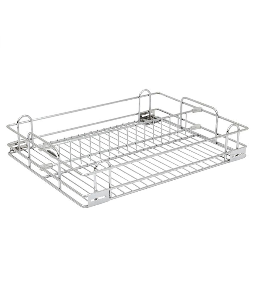     			Raja Silver Stainless Steel Dual Partition Wire Basket