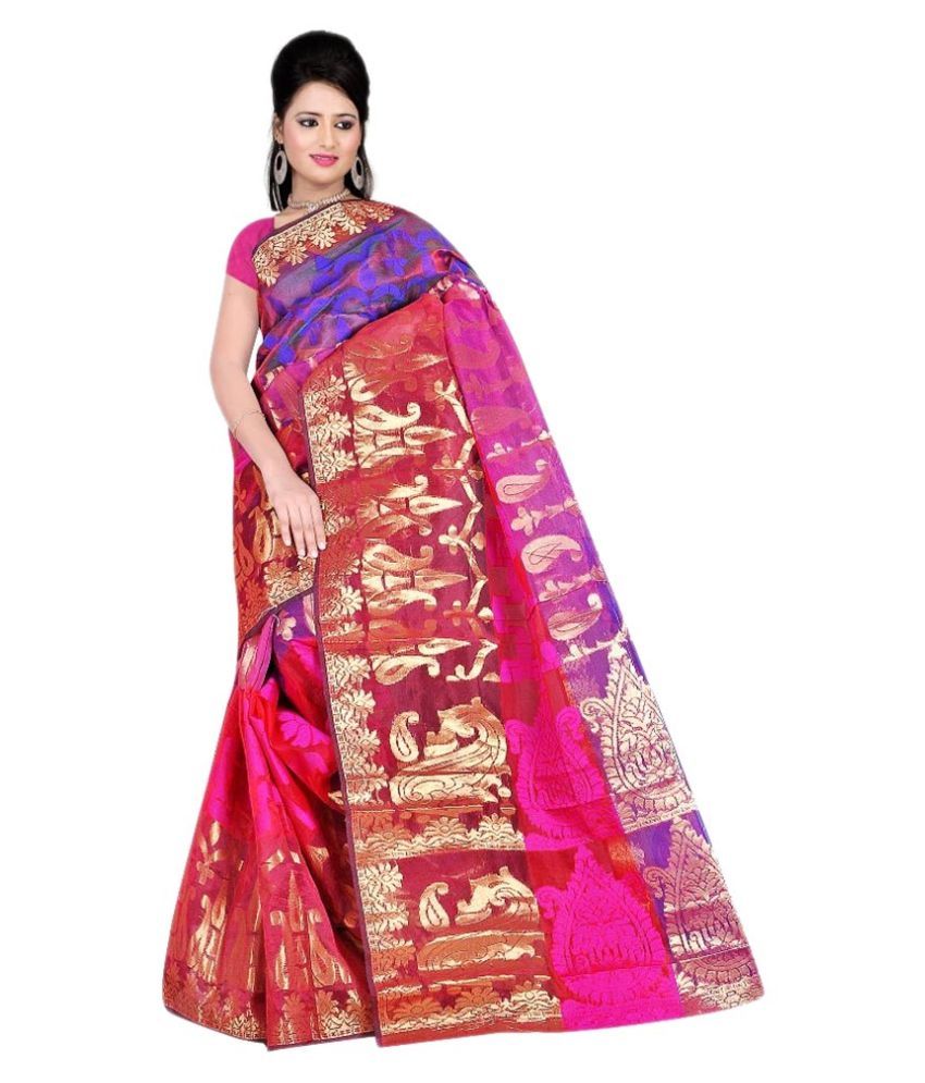 Indian Silks Multi Color Art Silk Saree Buy Indian Silks Multi Color Art Silk Saree Online At