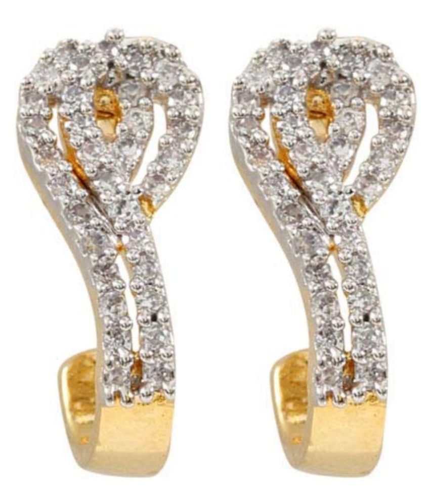 Shriya Brass Gold Plating American diamonds Studded White Coloured