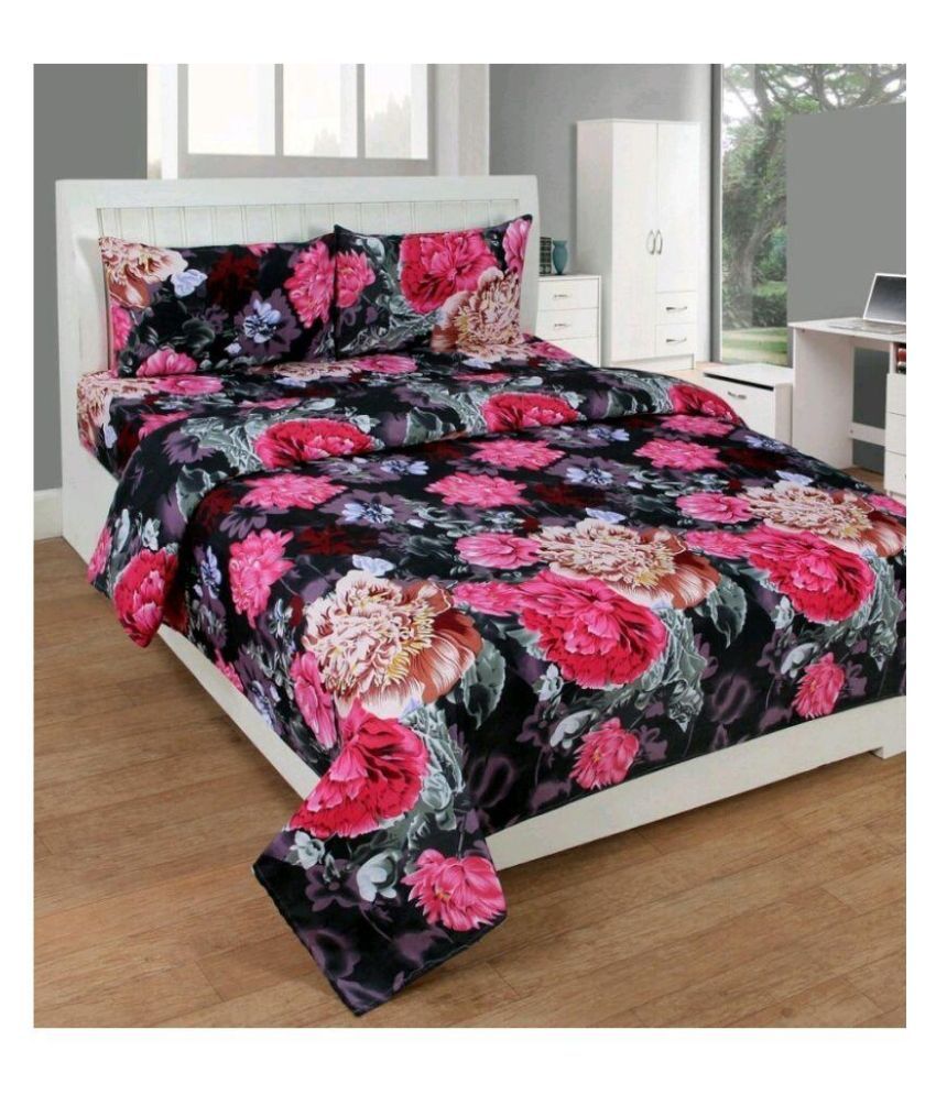 The Chaddar Double Poly Cotton Floral Bed Sheet Buy The Chaddar