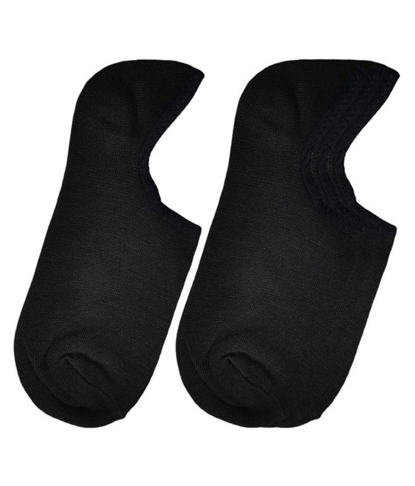 Tahiro Black Cotton Footie Socks for Women - Set of 3: Buy Online at ...