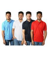 Kristof Multicolor Polo T Shirts Pack Of 4