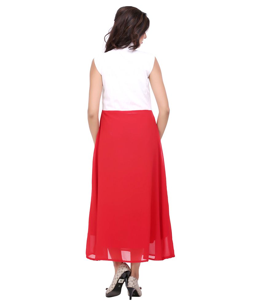 Louise Berry Red Georgette Maxi - Buy Louise Berry Red Georgette Maxi ...