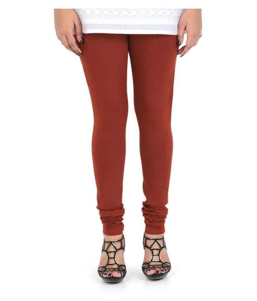     			Vami Brown Cotton Leggings