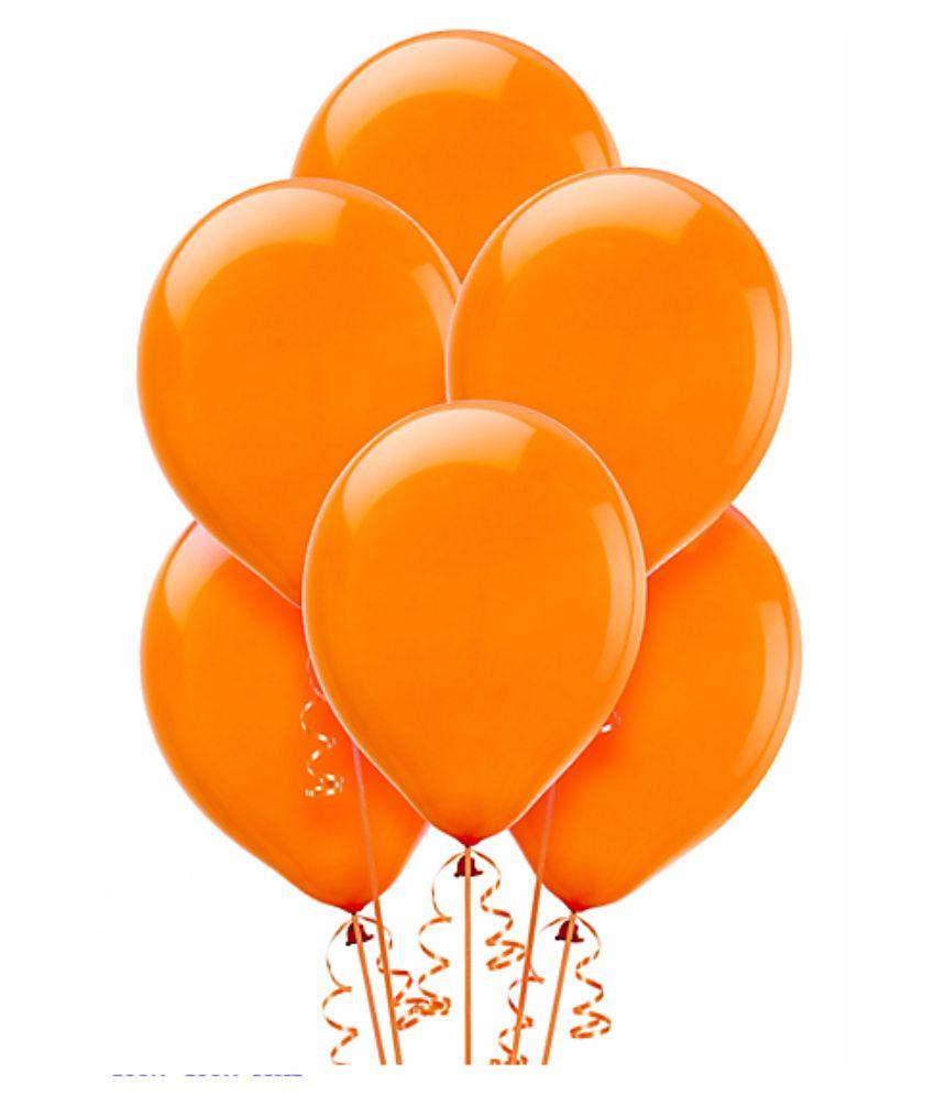     			HK Balloons Orange Latex Rubber Balloons - Pack Of 50