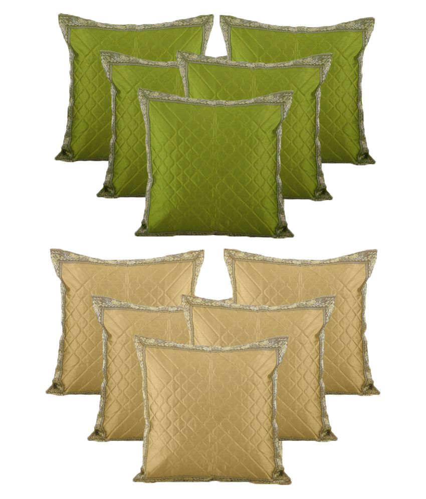     			Dekor World Buy 5 Get 5 Free (16 X 16 inches) Cushion Covers - Set of 10