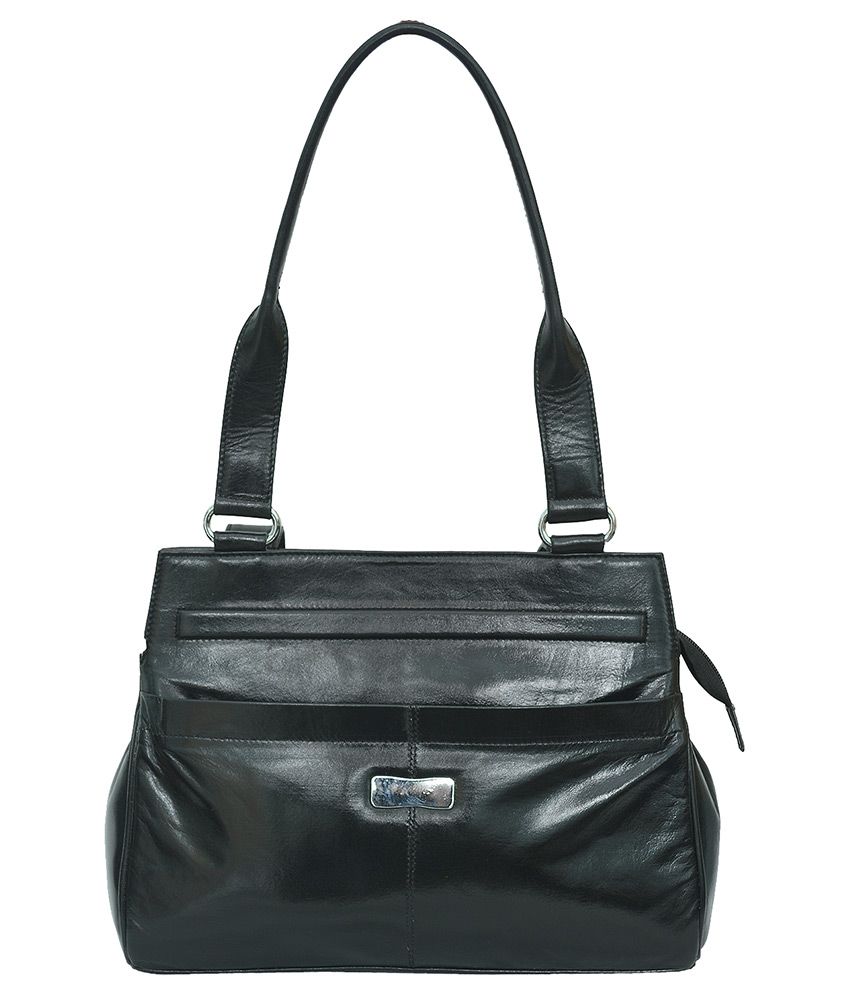 Rehan's Black Pure Leather Shoulder Bag - Buy Rehan's Black Pure ...