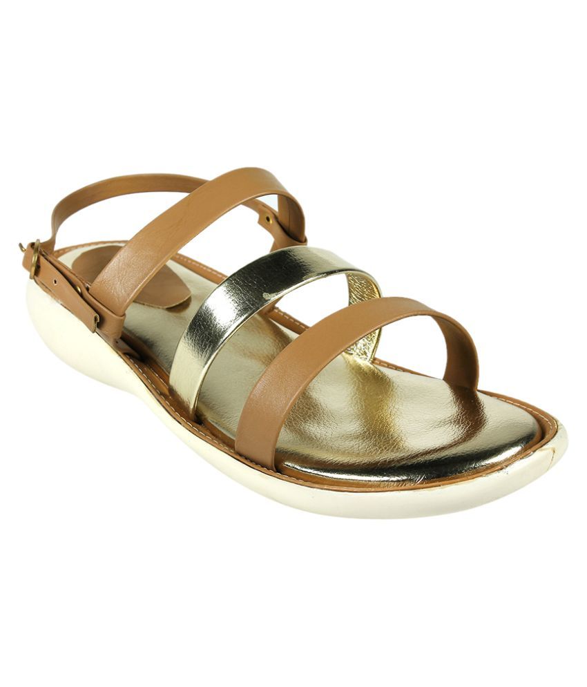 shiny beige flats