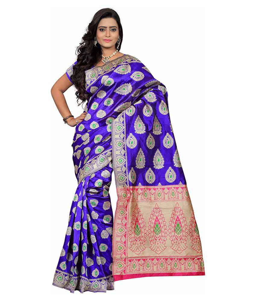 Indi Wardrobe Multi Color Silk Saree Buy Indi Wardrobe Multi Color Silk Saree Online At Low