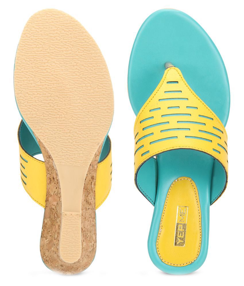 wedge heels yellow