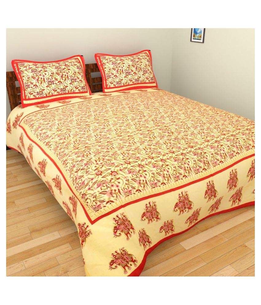     			Bombay Spreads Cotton 1 Bedsheet with 2 Pillow Covers ( x )