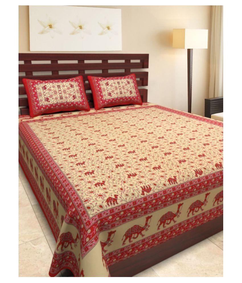     			Bombay Spreads Cotton 1 Bedsheet with 2 Pillow Covers ( x )