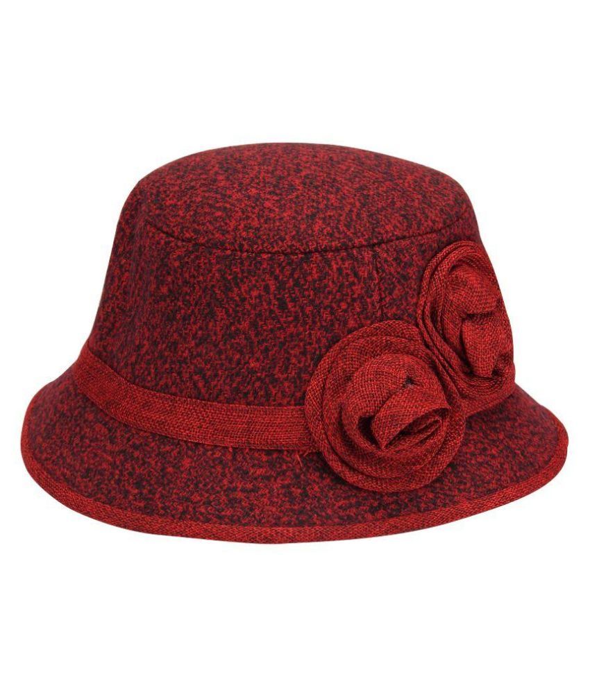 Fabseasons Red Polyester Hat for Women Buy Online at Low Price in