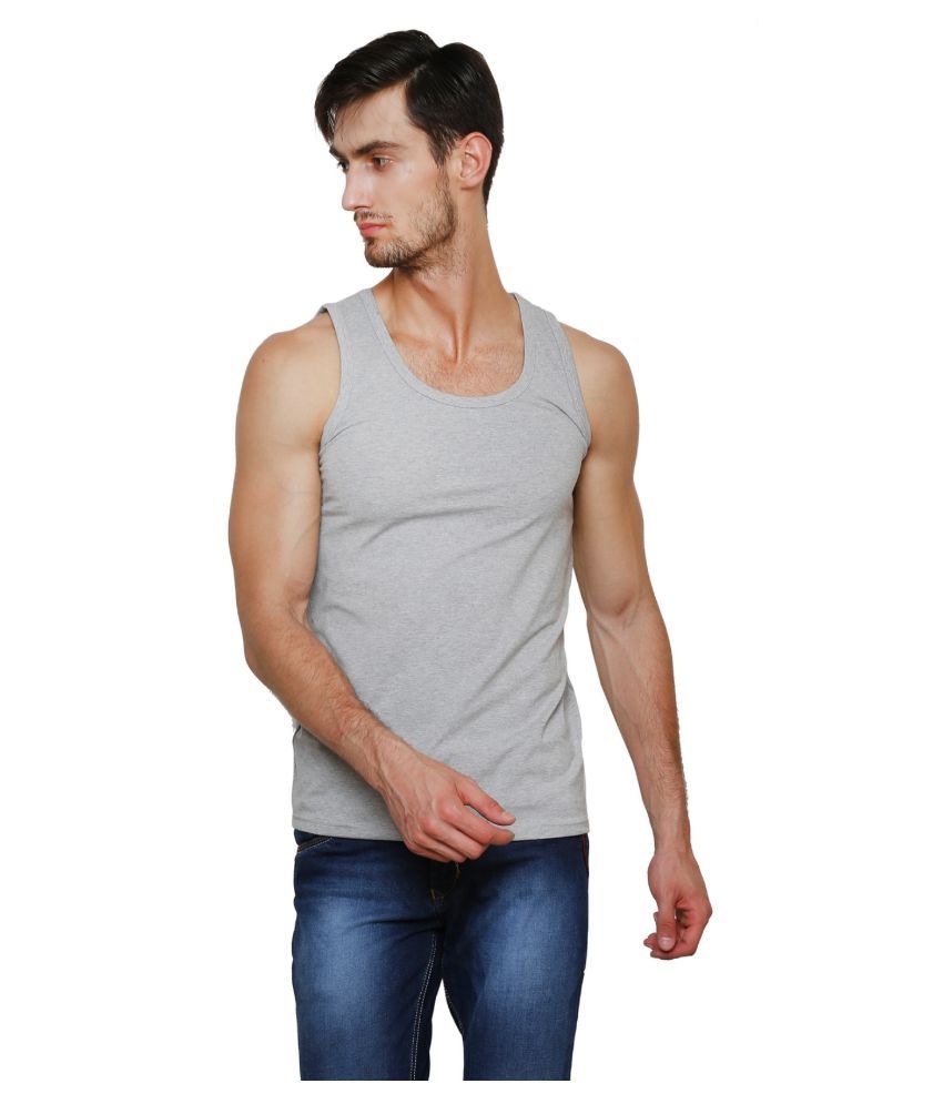 Casual Tees Grey Polyester Innerwear - Buy Casual Tees Grey Polyester ...