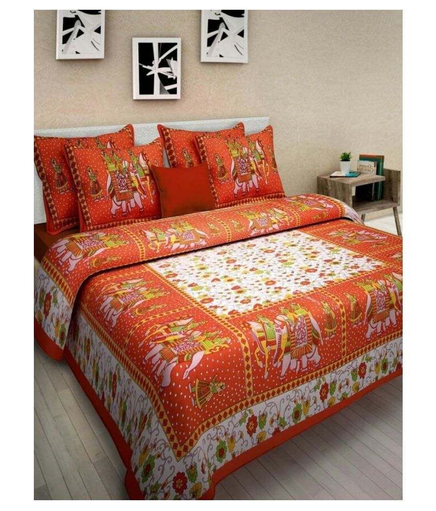 Jaipuri Haat Double Cotton Traditional Bed Sheet Buy Jaipuri Haat Double Cotton Traditional