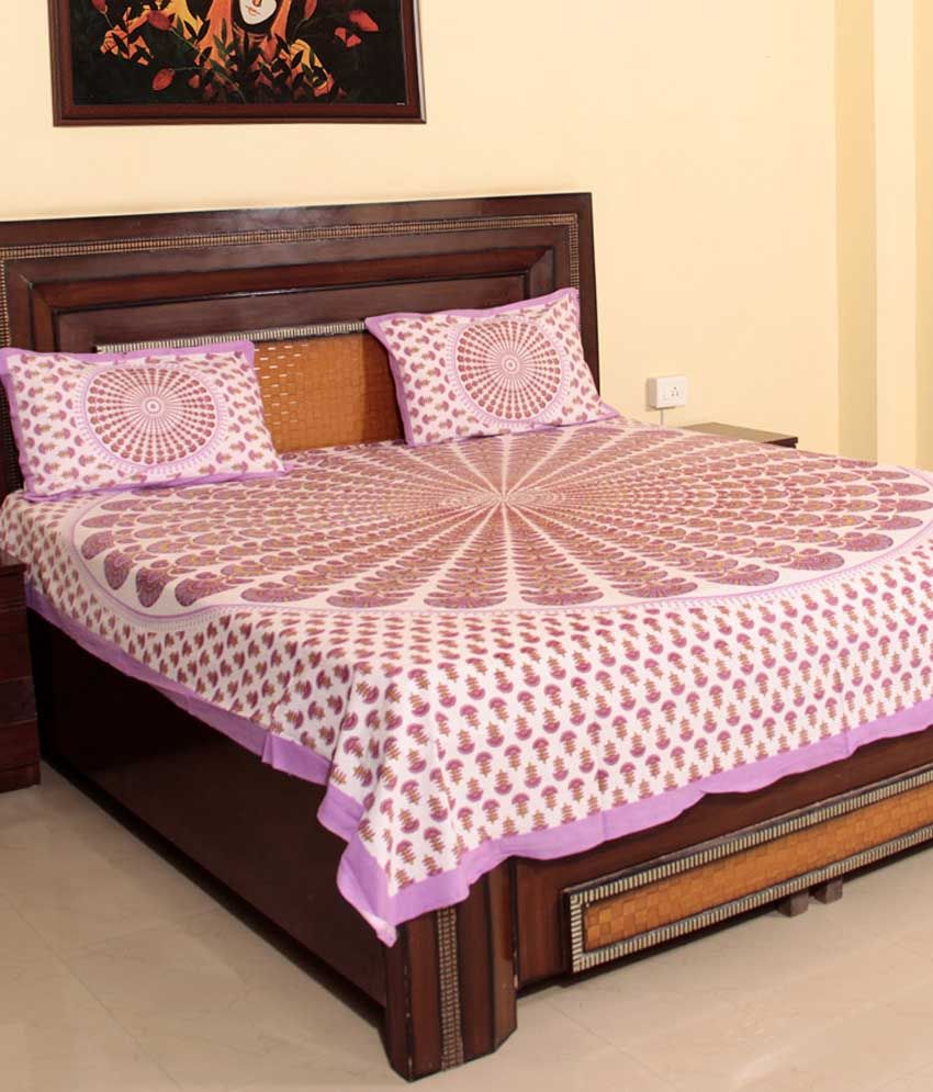 Craftuno Double Cotton Ethnic Bed Sheet Buy Craftuno Double Cotton