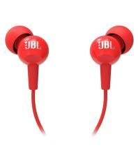 JBL C150SI In Ear Wired With Mic Earphones Red