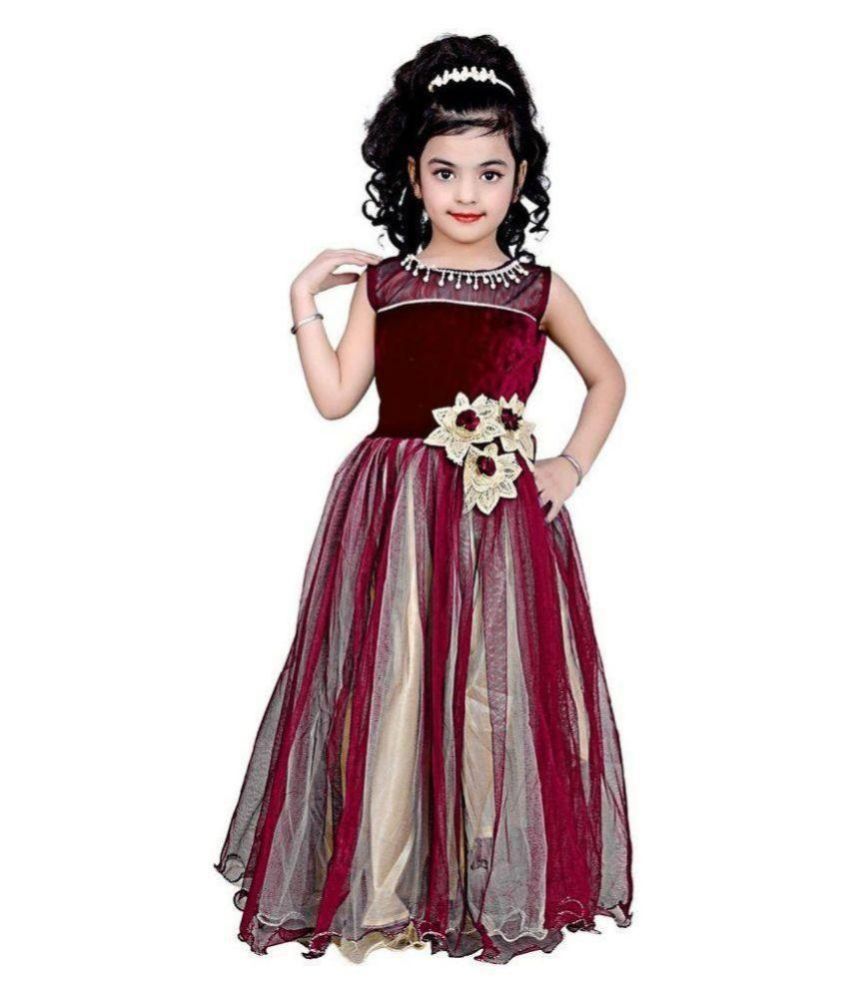maroon colour frocks