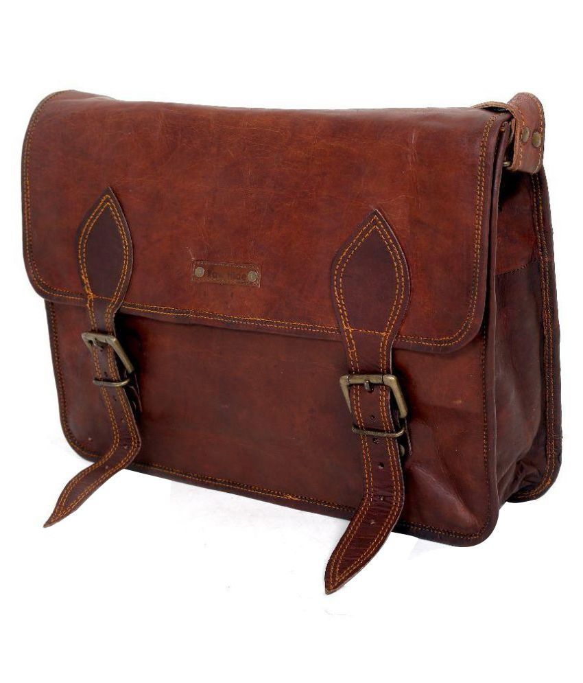 Raw Hide RH111MLB Brown Leather Laptop Messenger Bags - Buy Raw Hide ...
