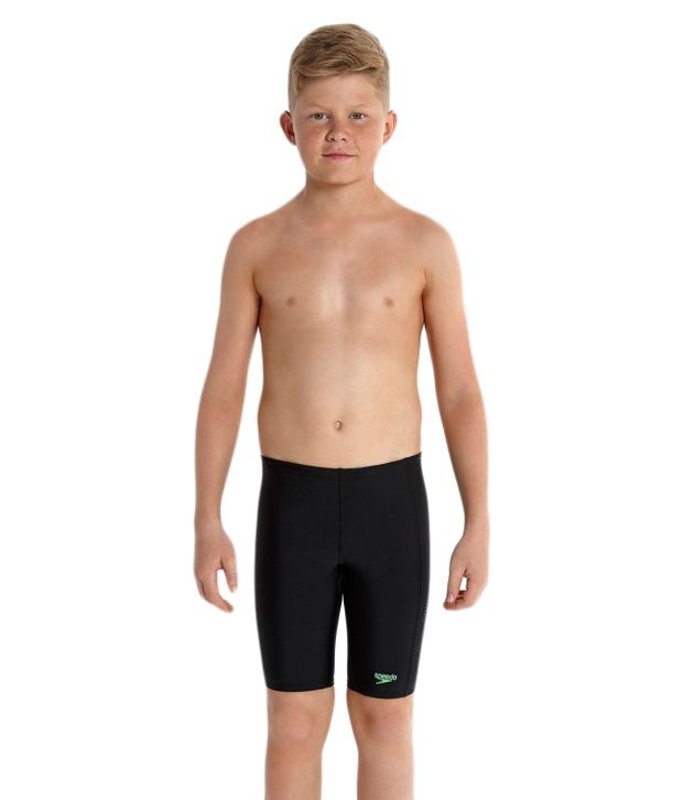 Speedo Black Junior Logo Panel Jammer Swimwear: Buy Online at Best ...
