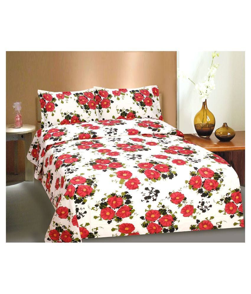 Divine Casa Queen Cotton Floral Bed Sheet Buy Divine Casa Queen