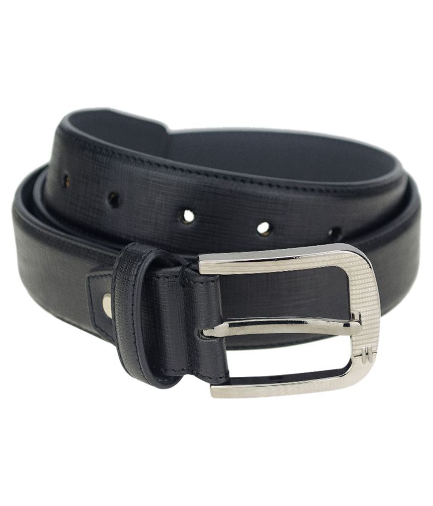 Kaos Black Leather Belt for Men: Buy Online at Low Price in India ...