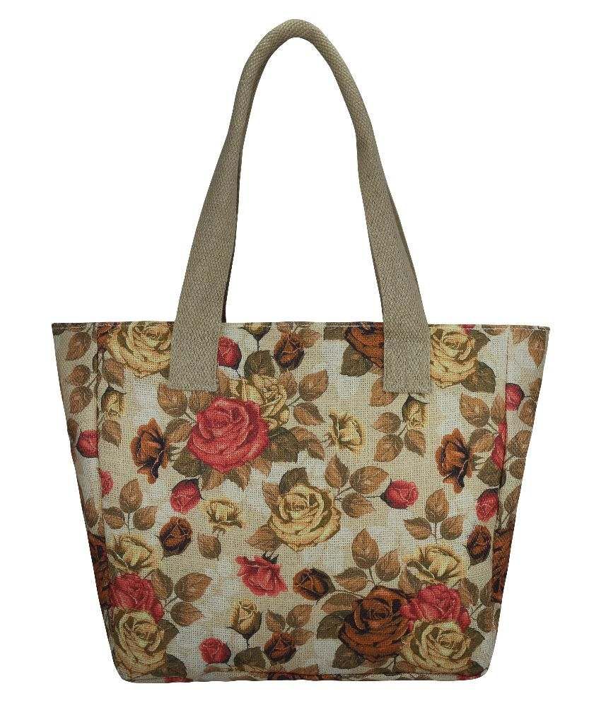 Angesbags Beige Jute Tote Bag - Buy Angesbags Beige Jute Tote Bag ...