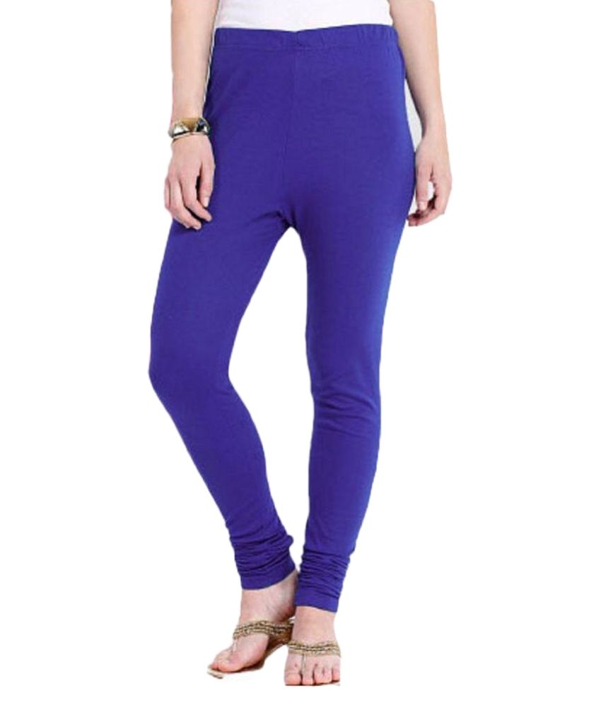 I Am Royal Royal Blue Cotton Lycra Leggings Price in India Buy I Am