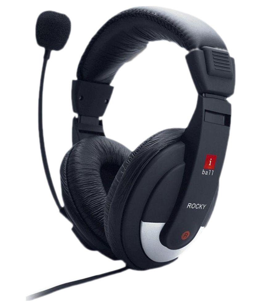     			iBall Rocky Headset with Mic Headset with Mic Black