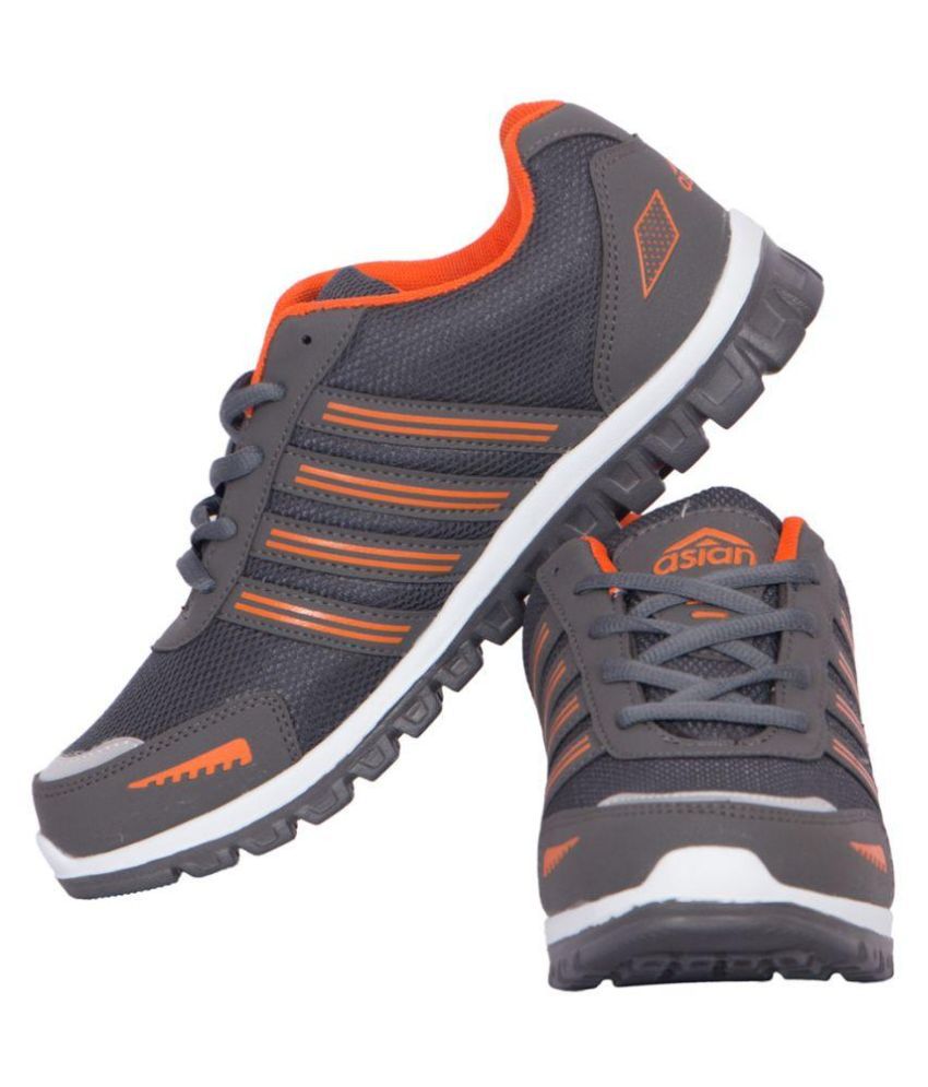 Asian Shoes JUMP-03 Gray Running Shoes: Buy Online at Best Price on ...