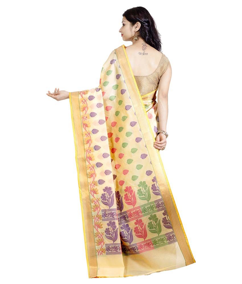 Chandrakala Multicoloured Cotton Blend Saree - Buy Chandrakala ...